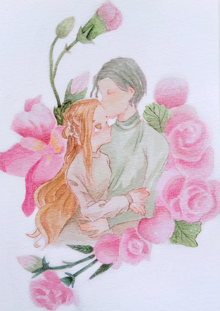 watercolor adam and eve